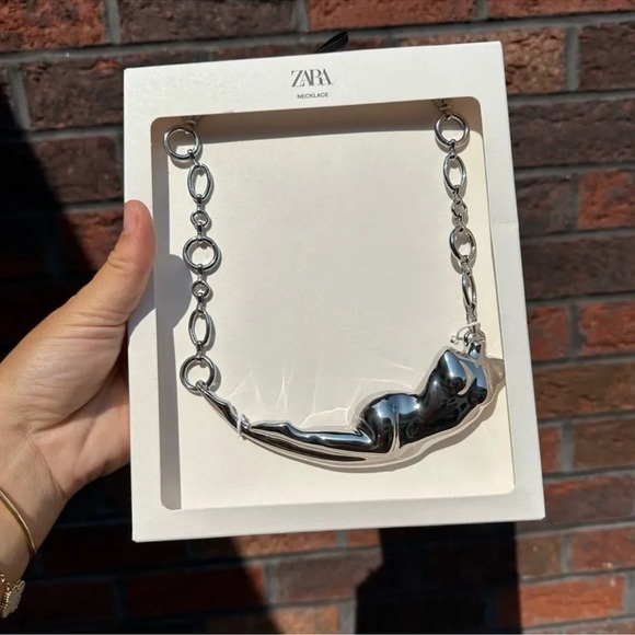 ZARA BODY METAL LINK NECKLACE - Picture 5 of 9